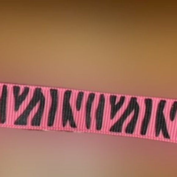 Other - Pink Zebra Grosgrain Ribbon  ****ALL RIBBONS BUY 2 GET 1 FREE DEAL****